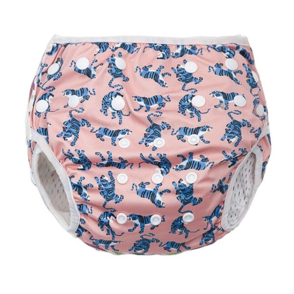 Pañal-Bañador pantalón reutilizable para bebe color con panteras