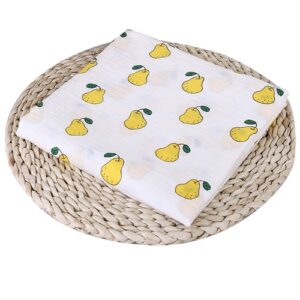 Muselina Blanca con dibujos de Frutas 100% algodón adecuado para dormir y proteger de 120 x 120 cm para bebes de 0 - 24 meses (varios diseños) - Imagen 19