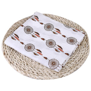 Muselina Blanca con dibujos de Frutas 100% algodón adecuado para dormir y proteger de 120 x 120 cm para bebes de 0 - 24 meses (varios diseños) - Imagen 27