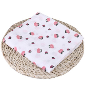 Muselina Blanca con dibujos de Frutas 100% algodón adecuado para dormir y proteger de 120 x 120 cm para bebes de 0 - 24 meses (varios diseños) - Imagen 31