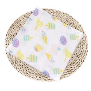 Muselina Blanca con dibujos de Frutas 100% algodón adecuado para dormir y proteger de 120 x 120 cm para bebes de 0 - 24 meses (varios diseños) - Imagen 10