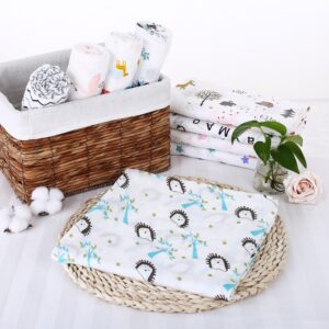 Muselina Blanca con dibujos de Frutas 100% algodón adecuado para dormir y proteger de 120 x 120 cm para bebes de 0 - 24 meses (varios diseños) - Imagen 6