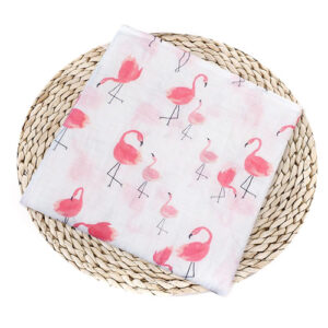 Puseky Flamingo Rosa frutas impresi n mantas muselina del beb cama infantil Swaddle toalla para reci 6.jpg 640x640 6