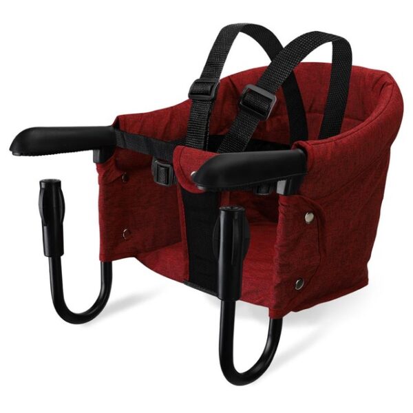 Trona de bebe con enganchadera para mesa color rojo