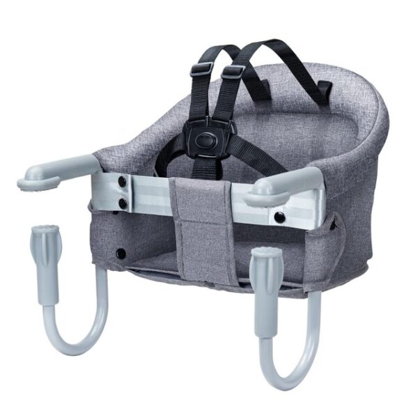 Trona de bebe con enganchadera para mesa color gris