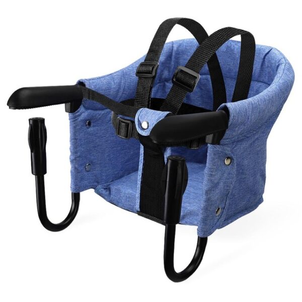 Trona de bebe con enganchadera para mesa color azul