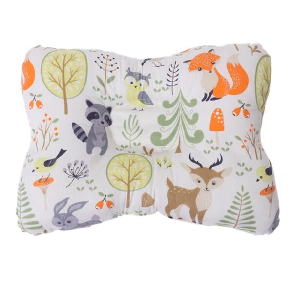 Almohada cojín lactancia para recién nacidos color blanco animales bosque