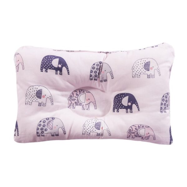 Almohada recién nacidos color rosa elefantes