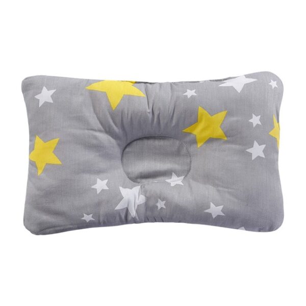 Almohada cojín lactancia para recién nacidos color gris con estrellas