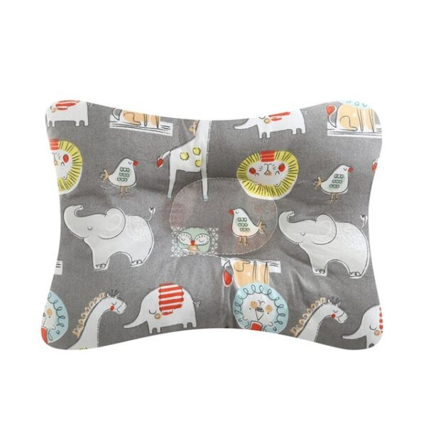 Almohada cojín lactancia para recién nacidos color gris con animales