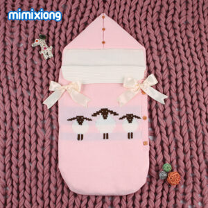 Saco de dormir con ovejas estilo navideño para cochecito en invierno para bebes de 3 a 12 meses (varios colores y tamaños) - Imagen 3