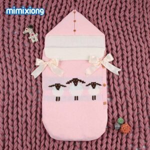 Saco de dormir con ovejas estilo navideño para cochecito en invierno para bebes de 3 a 12 meses (varios colores y tamaños) - Imagen 8