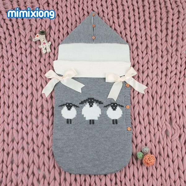 Saco de dormir con ovejas estilo navideño para cochecito en invierno para bebes de 3 a 12 meses (varios colores y tamaños)
