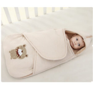 Arrullo saco de dormir de algodón de gran tamaño en forma de capullo-capullo-manta en color beige ideal para invierno para bebe recién nacido - Imagen 5