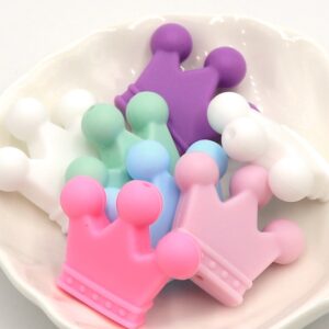Mordedor de silicona para bebe para masticar en forma de corona de reyes (Varios colores disponibles) - Imagen 13