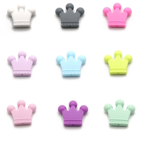Mordedor de silicona para bebe para masticar en forma de corona de reyes (Varios colores disponibles)