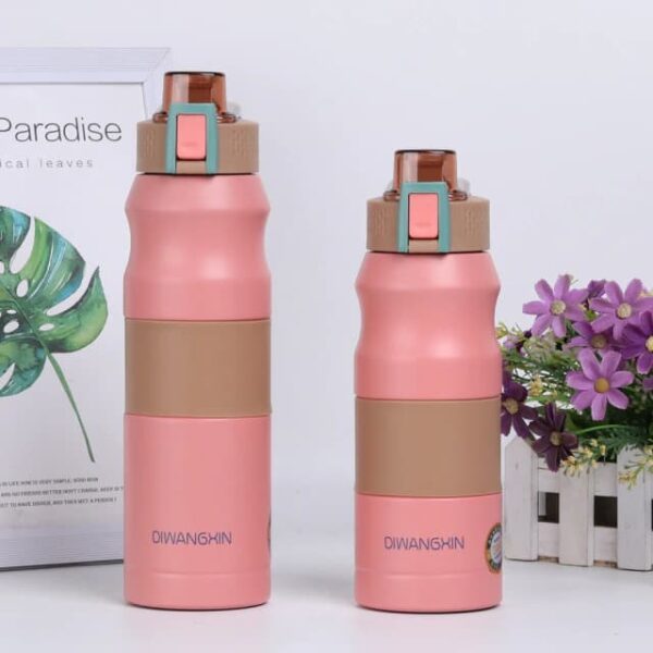 Termo de acero inoxidable 500 ml color rosa