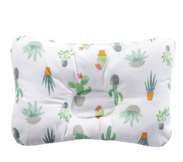 Almohada para recién nacidos color blanco plantas