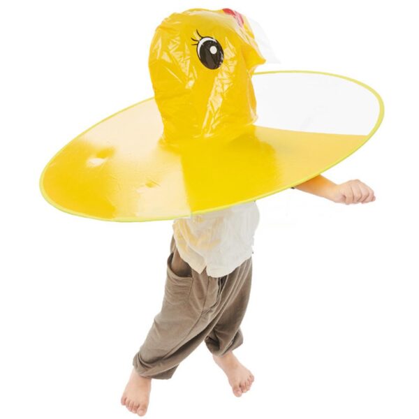 Capucha Impermeable para niño en forma de Gallina