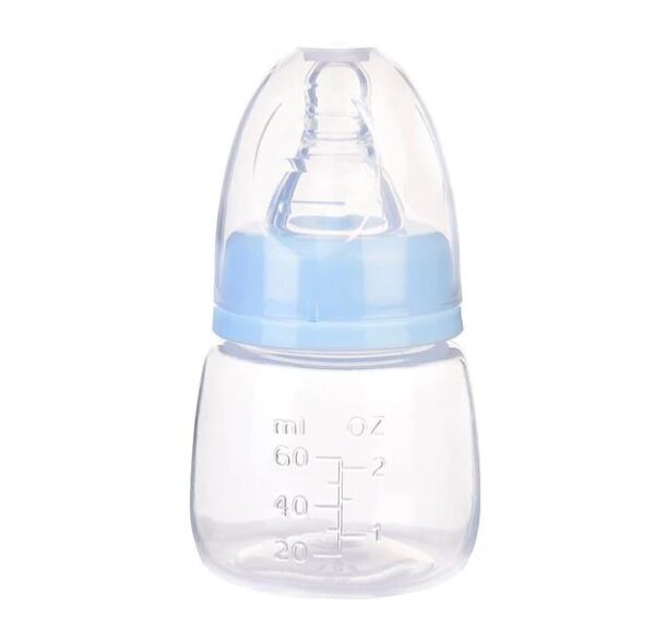 Mini biberón 60 ml color azul sin BPA