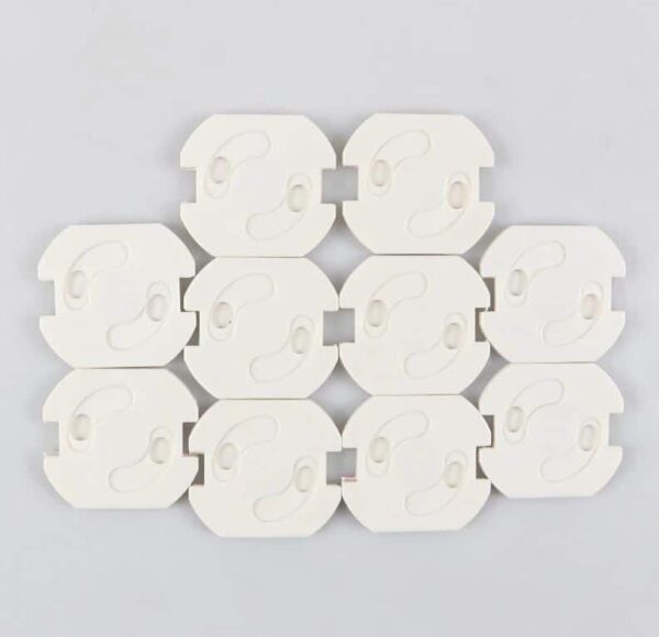 Protector de enchufes en forma circular color blanco