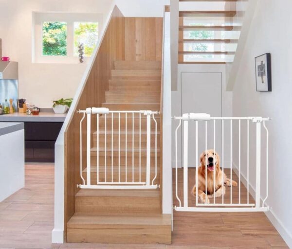 Puerta de seguridad para bebes color blanco